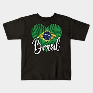 Brasil Shirt, Brasilian Shirt, Brazil Travel TShirt, Brasilian American Brasilian Flag Brasil Football Brasileira Brazilian Women Pride Kids T-Shirt